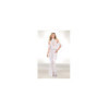 Robe bodystocking en résille et dentelle blanche 